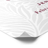 Rosa Foto Gedenkfeier Beerdigung Zeichen Poster (Ecke)