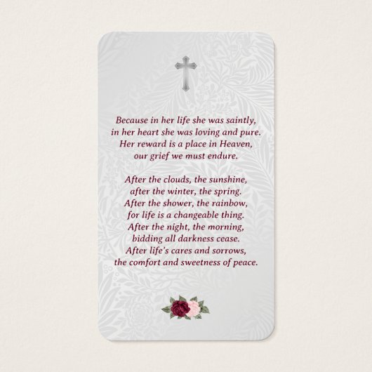 Rosa-Foto-Gedenkstätte des Blumenrosa-Gebets (Rückseite)