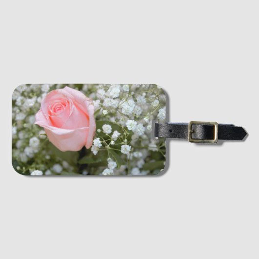 Rosa Foto Gepäckanhänger (Vorderseite (Horizontal))