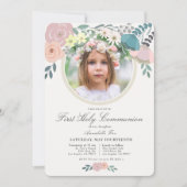 Rosa Foto Girl Einladung (Vorderseite)