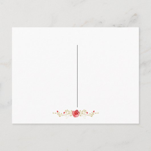 Rosa Foto Hochzeit speichern Sie das Datum Ankündigungspostkarte (Rückseite)