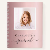 Rosa Foto Kinder Typografie Notizblock (Vorderseite)
