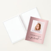 Rosa Foto Kinder Typografie Notizblock (Innenseite)