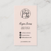 Rosa Foto-Logo für Rosa Haare Visitenkarte (Vorderseite)