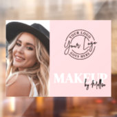 Rosa Foto Logo Make-up Fensteraufkleber (Blatt 2)