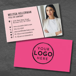 Rosa Foto Logo Professional Visitenkarte
