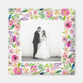 Rosa Foto Magnet (Vorne)