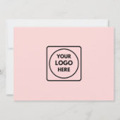 Rosa Foto | Modernes, einfaches Business Event Einladung (Rückseite)