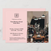 Rosa Foto | Modernes, einfaches Business Event Einladung (Vorne/Hinten)