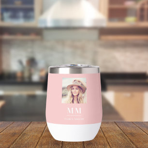 Rosa Foto-Monogramm-Initialen