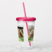 Rosa Foto Personalisiert Akrylus Tumbler Acryltrinkbecher (Links)