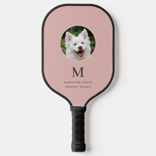 Rosa Foto Personalisiert Pickleball Schläger (Vorderseite)