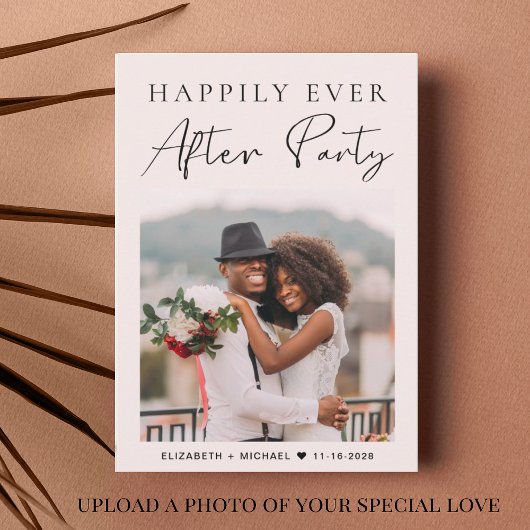 Rosa Foto QR Code Hochzeitsempfang Einladung