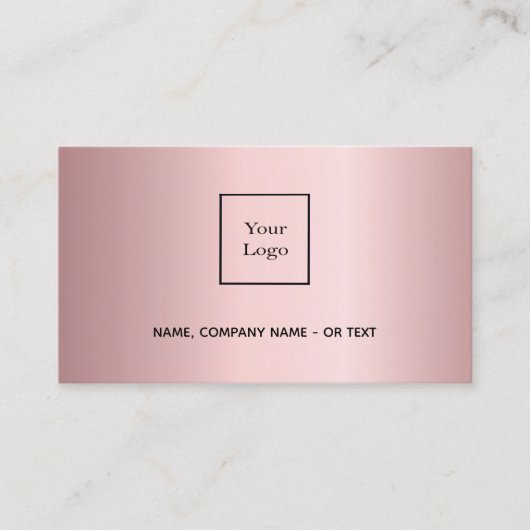 Rosa Foto QR-Code Visitenkarte (Vorderseite)