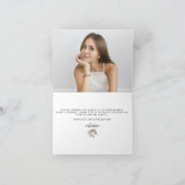 Rosa Foto Quinceanera Dankeskarte (Innenseite)