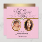 Rosa Foto Quinceanera Einladung (Vorne/Hinten)