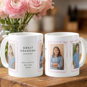 Rosa Foto Rahmen Editierbar Urgroßmutter Kaffeetasse