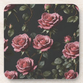 Rosa Foto realistische Rose Getränkeuntersetzer (Vorderseite)