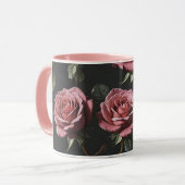 Rosa Foto realistische Rose Tasse (Vorderseite Links)