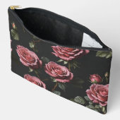 Rosa Foto realistische Rose Zubehörtasche (Offen)