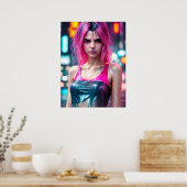 Rosa Foto Rosa Haare mit hoher Farbtiefe RAW Poster (Küche)