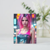 Rosa Foto Rosa Haare mit hoher Farbtiefe RAW Postkarte (Stehend Vorderseite)