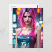 Rosa Foto Rosa Haare mit hoher Farbtiefe RAW Postkarte (Vorne/Hinten)