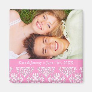 Rosa Foto Save the Date, das Magneten Wedding ist Magnet