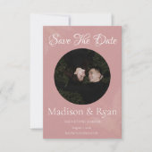 Rosa Foto Save-the-Date-Karte Save The Date (Vorderseite)
