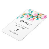 Rosa Foto Save the Date Magnet (Linke Seite)