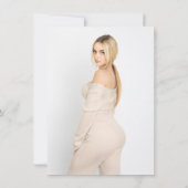 Rosa Foto Tint Overlay 2 Modernes Minimal Sweet 16 Einladung (Rückseite)