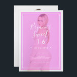 Rosa Foto Tint Overlay 2 Modernes Minimal Sweet 16 Einladung<br><div class="desc">Passen Sie Ihre woll-Möglichkeiten an. Ein Foto kann vorne und hinten hinzugefügt werden.</div>