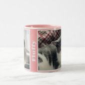 Rosa Foto und Name Tasse (Mittel)