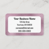 Rosa Foto Visitenkarte (Rückseite)