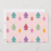 Rosa Foto Weihnachten Rainbow Holiday Pregnancy Ankündigung (Rückseite)