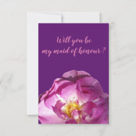 Rosa Foto, wirst du meine Trauzeugin sein? Einladung