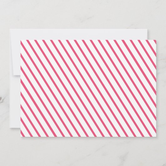 Rosa Foto zum Geburtstag Einladung (Rückseite)