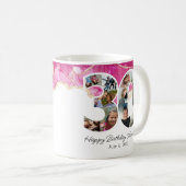 Rosa Fotocollage Nummer 30 - 30. Geburtstag Kaffeetasse (VorderseiteRechts)