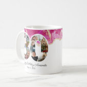 Rosa Fotocollage Nummer 30 - 30. Geburtstag Kaffeetasse (Vorderseite Links)