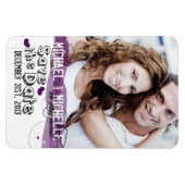 Rosa Fotovorlage Save the Date Magnet (Horizontal)