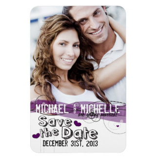 Rosa Fotovorlage Save the Date Magnet