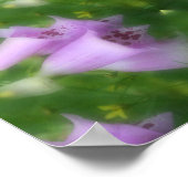Rosa Foxglove Blume Abstrakt Poster (Ecke)