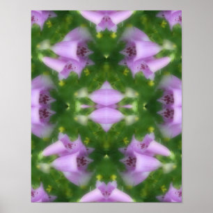 Rosa Foxglove Blume Abstrakt Poster