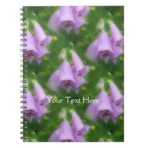 Rosa Foxglove Blume Art Muster Notizblock