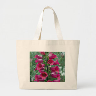 Rosa Foxglove-Blume Jumbo Stoffbeutel