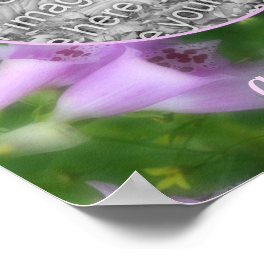 Rosa Foxglove Blume Rahmen erstellen Sie Ihr eigen Poster (Ecke)