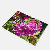 Rosa Foxhandschuhe Blume Fußmatte (Schrägansicht)