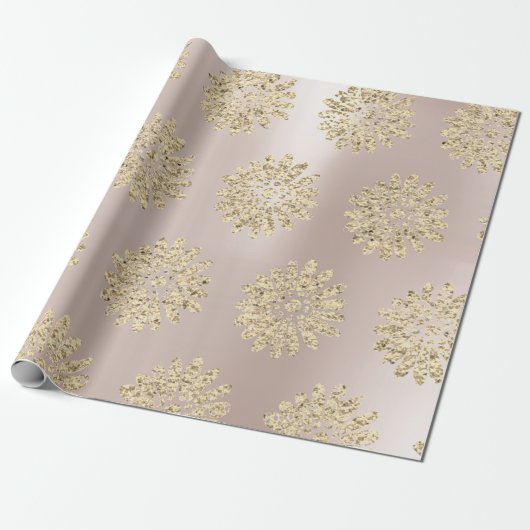 Rosa Foxier Glitzer Bläschen Blütenperle Geschenkpapier (Ungerollt)