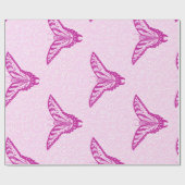 Rosa Frack Schmetterlingspapier. Geschenkpapier (Flach)