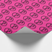 rosa Fragezeichen Muster Geschenkpapier (Ecke)